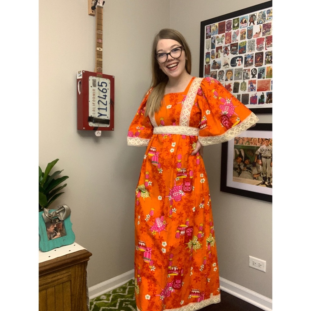 Vintage Homemade Tiki Dress